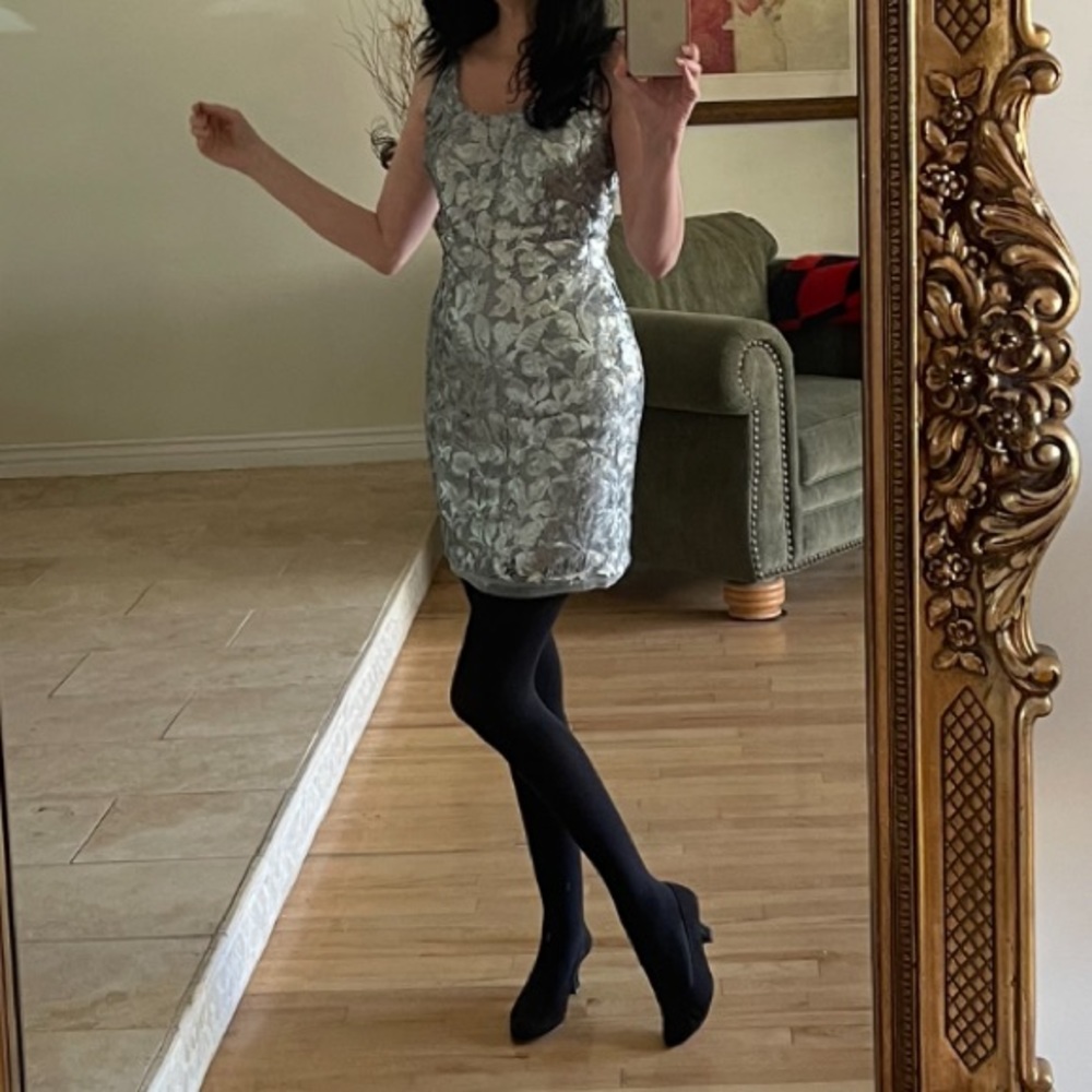AQUA Sequined Formal Cocktail Dress Sz 4 - Picture 1 of 6